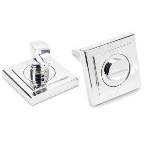 From The Anvil - Polished Chrome Round Thumbturn Set (Square) 45738