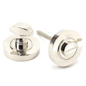 From The Anvil - Polished Nickel Round Thumbturn Set (Plain) 45739