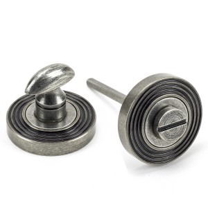 From The Anvil - Pewter Round Thumbturn Set (Beehive Rose) 45753