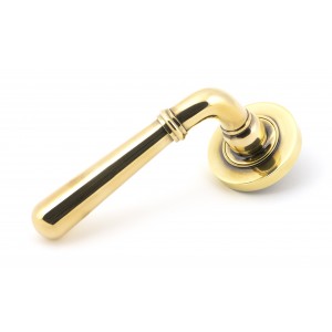 From The Anvil - Aged Brass Newbury Lever On Rose Set (Plain) 45755