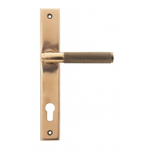 From The Anvil - Polished Bronze Brompton Slimline Espagnolette Lock Set 45776
