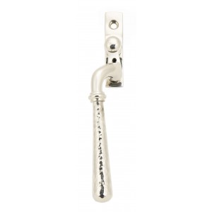 From The Anvil - Polished Nickel Hammered Newbury Espagnolette Fastener - Left Hand - 45916