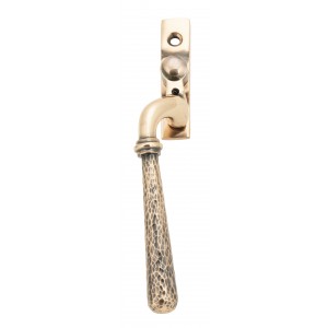 From The Anvil - Polished Bronze Hammered Newbury Espagnolette Fastener - Left Hand - 45922