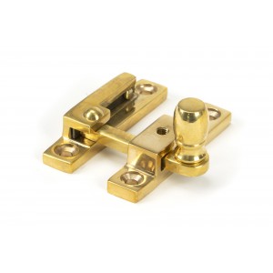 From The Anvil - Polished Brass Mushroom Quadrant Fastener - Narrow 45997