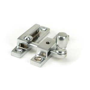 From The Anvil - Satin Chrome Mushroom Quadrant Fastener - Narrow 46015