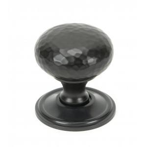 From The Anvil - Aged Bronze Hammered Mushroom Cabinet Knob - 38mm 46029