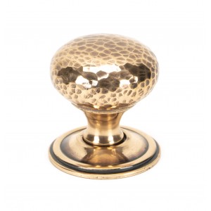 From The Anvil - Polished Bronze Hammered Mushroom Cabinet Knob - 38mm 46030