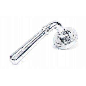 From The Anvil - Polished Chrome Newbury Lever On Rose Set (Art Deco) 46054