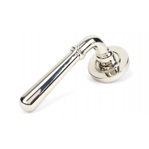 From The Anvil - Polished Nickel Newbury Lever On Rose Set (Plain) 46057