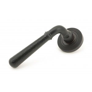 From The Anvil - Aged Bronze Hammered Newbury Lever On Rose Set (Beehive) 46083
