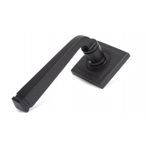 From The Anvil - Aged Bronze Avon Round Lever On Rose Set (Square) 46092