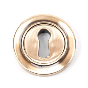 From The Anvil - Polished Bronze Round Escutcheon (Plain) 46117