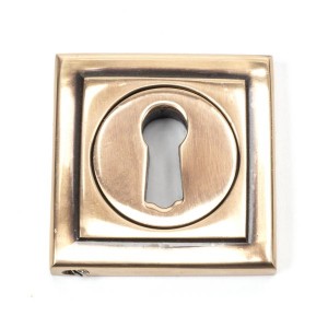 From The Anvil - Polished Bronze Round Escutcheon (Square) 46120