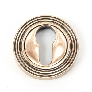 From The Anvil - Polished Bronze Round Euro Escutcheon (Beehive) 46127