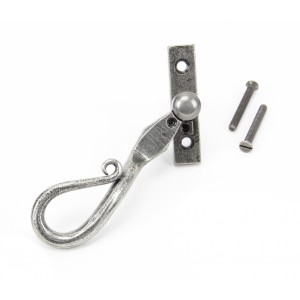 From The Anvil - Pewter 16mm Shepherd's Crook Espagnolette Fastener - Left Hand - 46232