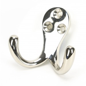 From The Anvil - Polished Nickel Celtic Double Robe Hook 46297