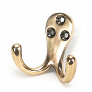 From The Anvil - Polished Bronze Celtic Double Robe Hook 46300