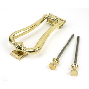 From The Anvil - Polished Brass Slimline Art Deco Door Knocker 46552