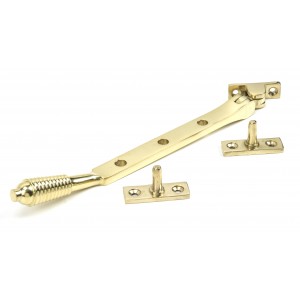 From The Anvil - Polished Brass 8" Reeded Stay 46706