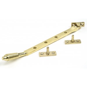 From The Anvil - Polished Brass 10" Reeded Stay 46707