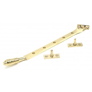 From The Anvil - Polished Brass 12" Reeded Stay 46708