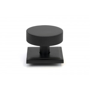 From The Anvil - Matt Black Brompton Centre Door Knob (Square) 46761