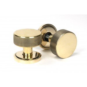 From The Anvil - Aged Brass Brompton Mortice/Rim Knob Set (Art Deco) 46775