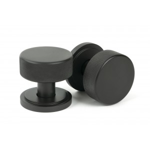 From The Anvil - Aged Bronze Brompton Mortice/Rim Knob Set (Art Deco) 46787