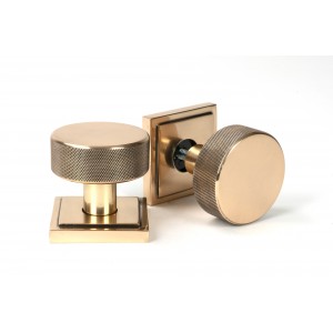 From The Anvil - Polished Bronze Brompton Mortice/Rim Knob Set (Square) 46793