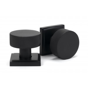 From The Anvil - Matt Black Brompton Mortice/Rim Knob Set (Square) 46801