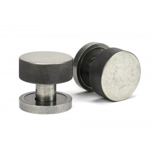 From The Anvil - Pewter Brompton Mortice/Rim Knob Set (Plain) 46802
