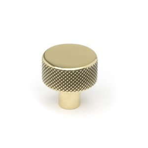 From The Anvil - Aged Brass Brompton Cabinet Knob - 25mm (No rose) 46815