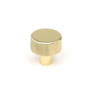 From The Anvil - Polished Brass Brompton Cabinet Knob - 25mm (No rose) 46820