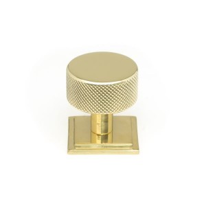 From The Anvil - Polished Brass Brompton Cabinet Knob - 32mm (Square) 46836