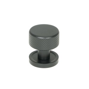 From The Anvil - Matt Black Brompton Cabinet Knob - 25mm (Plain) 46838