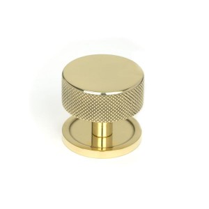 From The Anvil - Polished Brass Brompton Cabinet Knob - 38mm (Plain) 46840