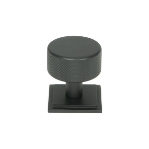 From The Anvil - Matt Black Brompton Cabinet Knob - 32mm (Square) 46881