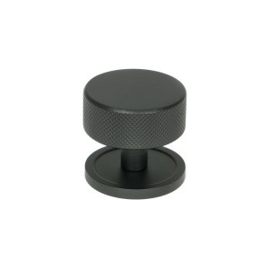 From The Anvil - Matt Black Brompton Cabinet Knob - 38mm (Plain) 47084