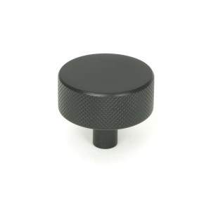 From The Anvil - Matt Black Brompton Cabinet Knob - 38mm (No rose) 47085