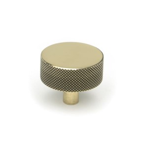 From The Anvil - Aged Brass Brompton Cabinet Knob - 38mm (No rose) 47138