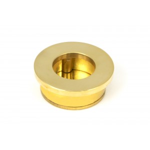 From The Anvil - Polished Brass 34mm Round Finger Edge Pull 47174
