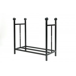 From The Anvil - Matt Black Rectangular Log Holder 47213