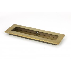 From The Anvil - Aged Brass 175mm Plain Rectangular Pull 48306