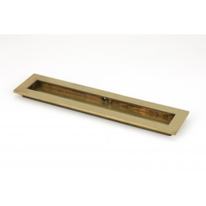 From The Anvil - Aged Brass 250mm Plain Rectangular Pull 48307