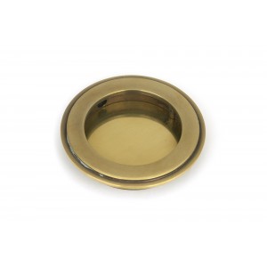 From The Anvil - Aged Brass 75mm Art Deco Round Pull 48317