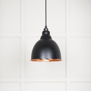 From The Anvil - Hammered Copper Brindley Pendant in Elan Black 49500EB