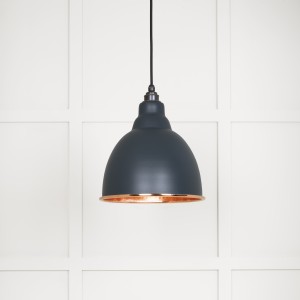From The Anvil - Hammered Copper Brindley Pendant in Soot 49500SO