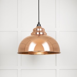 From The Anvil - Hammered Copper Harborne Pendant 49501