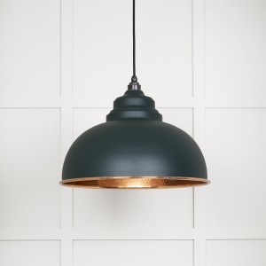 From The Anvil - Hammered Copper Harborne Pendant in Dingle 49501DI