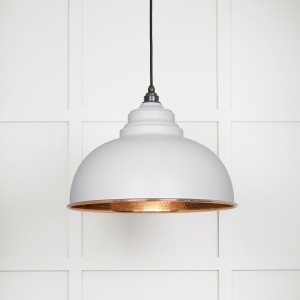 From The Anvil - Hammered Copper Harborne Pendant in Flock 49501F